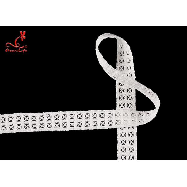 Шнурок гипюра ткани воска ширины продвижения 1.7cm для верхней части танка женщин