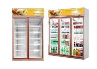 Porta de vidro Display vertical Frigorífico Ventilador de refrigeração Frigorífico Para Bebidas de Lojas de conveniência