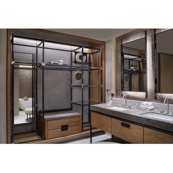 Ritz Hotel King / Double Room Suites Oak Veneer Furniture Sets 3-5 Star Standard
