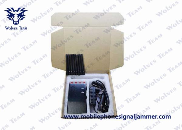 Black Color UHF VHF Jammer 8 Antenna 6W Total Output Power Secure Design