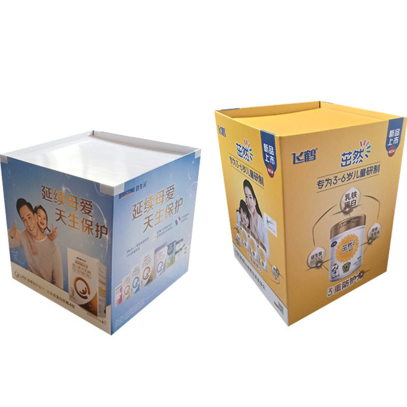 Retail Shops Eco-friendly Custom Corrugated Cardboard Display Rack with Logo Packaging