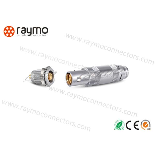 Fixed Socket Panel Mount Connector Full EMC Shielding Chrome Plated Brass Material