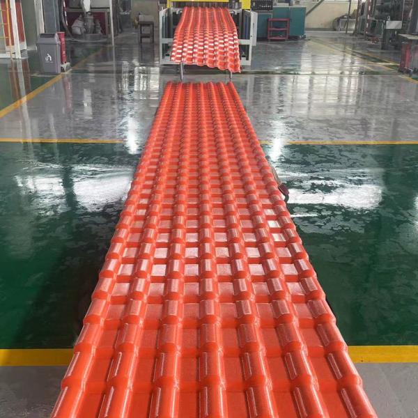 Low cost UPVC roof tiles for residential homes Light weight 2mm thickness Spanish style PVC roofing material for construction