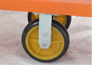 Тяжелая емкость погрузки подводных лодок платформы тележка с бриллиантовой протекторной палубы, 6 колес съемный контейнер