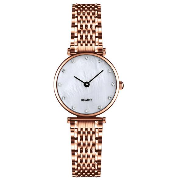 Q026 fashion girls womans quartz watches ladies quartz stainless steel case back watch