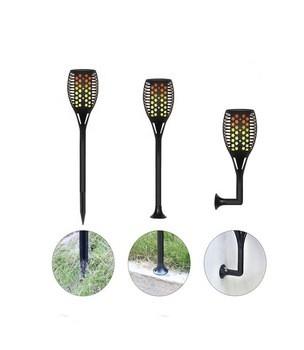 Safety Waterproof Flicker Outdoor Torch Lights For Garden Decoration Automatic On Dusk / LED Solar Flame Lamp