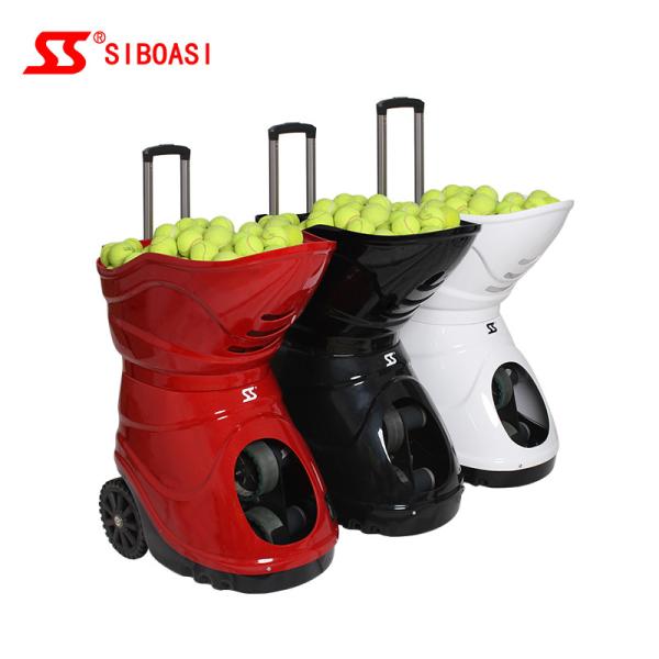 Portable Tennis Ball Tosser Machine Top And Back Spin Adjustment