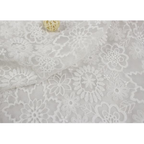 Ткань шнурка изготовленной на заказ вышивки сетки нейлона умирая для платьев свадьбы Эко дружелюбного