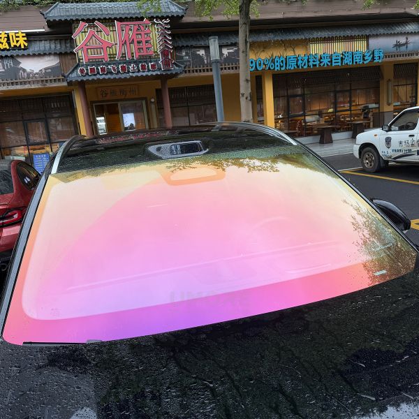 Premium Red Chameleon Car Windshield Protection Tint Film EPU Explosion Proof