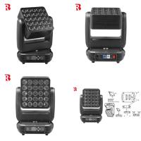 25pcs 10w 4 em 1 Matrix Light LED Moving Head Casamentos Decoração de palco Equipamento de DJ