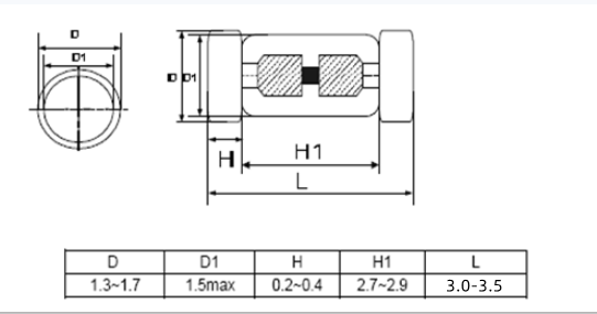 MELF103-3950 10Kohm High Temperature Resistant Surface Mount Thermistor Metal Electrode Leadless Face