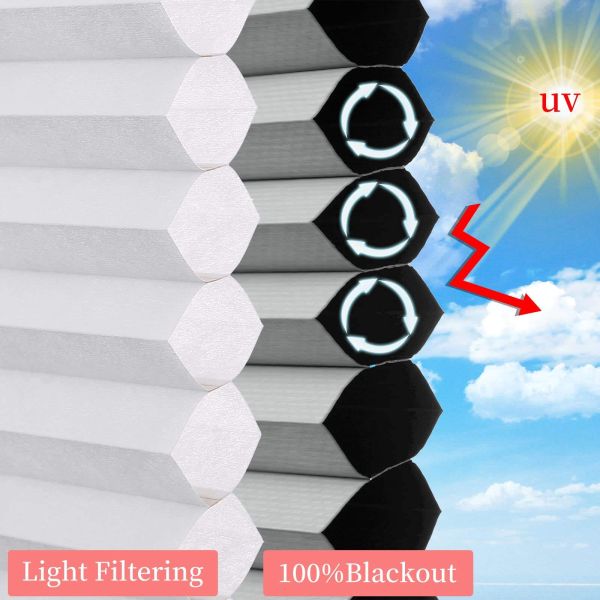 Factory Direct Light Filtering Thermal Insulation 100% Blackout Honeycomb Blind Cordless Cellular Shade
