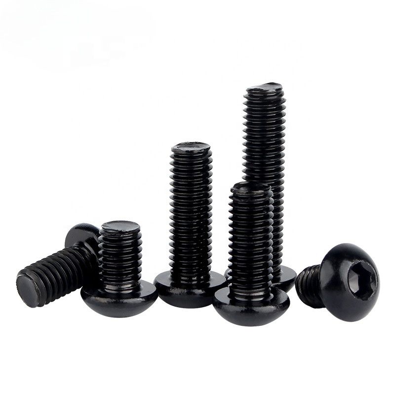 ISO7380 10.9 Grade M8*8mm Black Oxide Alloy Steel Carbon Steel Hex Hexagon Button Head Socket Screws with Control