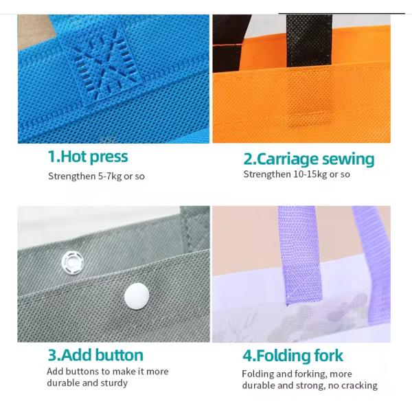 Silkscreen Printed Washable Non Woven Reusable Bags Reusable Totebag Custom