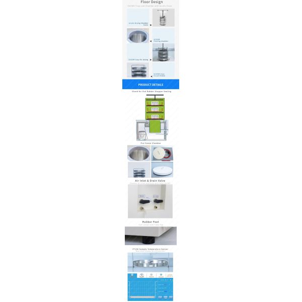 6Kg Freeze Dryer Machine Laboratory Freeze Dryer Small Vertical