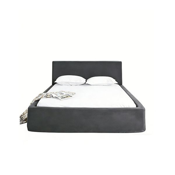Vacuum Compressed Foam Bed With Headboard, Modern Frameless Queen King Platform Bed, Foldable Boneless Bed In A Box