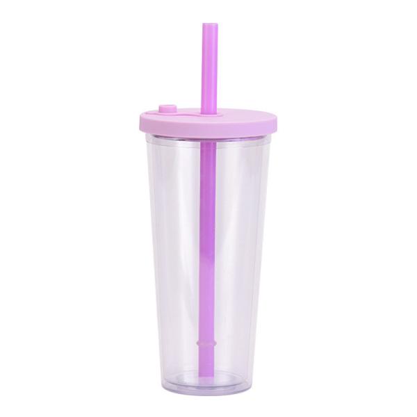 Water Iced Coffee Travel Tumbler With Straw And Lid Reusable