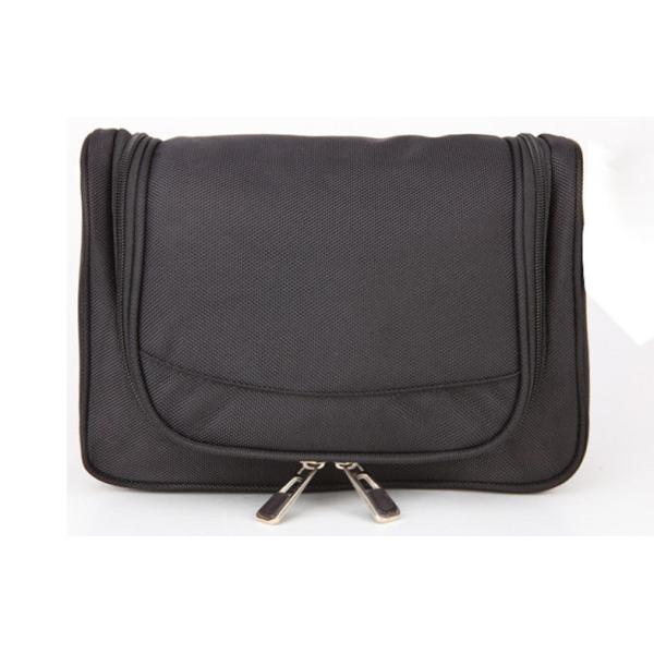 Polyester Surface Travel Organizer Bag Black Inner With Plastic Hook