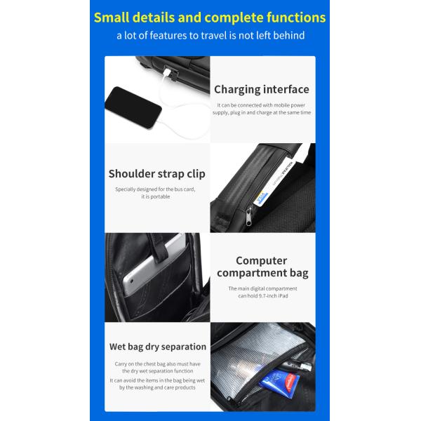 Вентиляция Спортивный кроссбоди для мужчин Торба с шлем, водостойкая