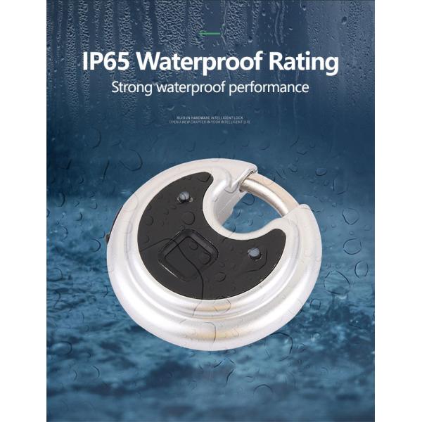 Round Smart Outdoor Padlock Stainless Steel Black Cutomized Color