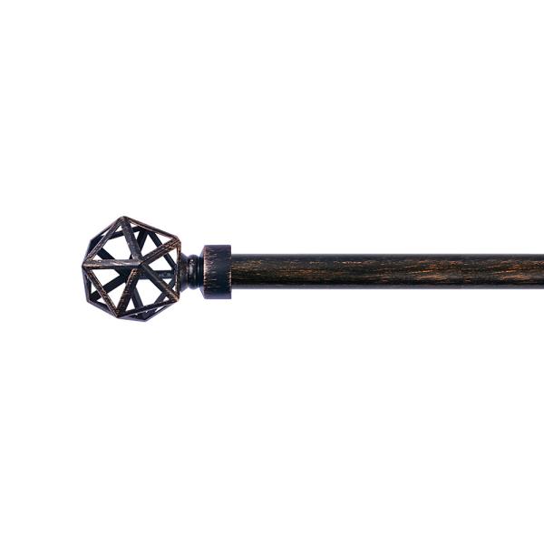28MM Painting Black And Copper Color Pipe Curtain Rods For Living Room