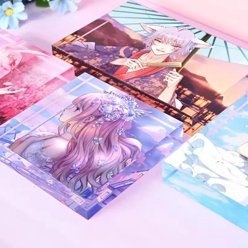 4x6 5x7 6x8 8x10 Solid Perspex Block Customizable Sizes And High Transparency For Display