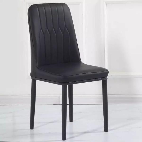 ISO9001 Industrial Style Dining Chairs High Back Leather Dining Chair Anti Wear
