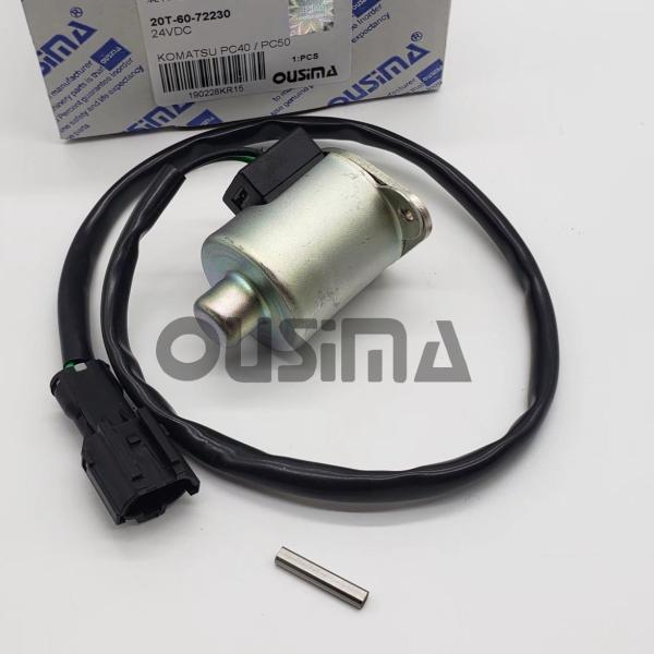 20T-60-72230 24VDC Excavator Solenoid Valve For Komatsu PC25-1 PC45-1 PC10-7 PC20-7