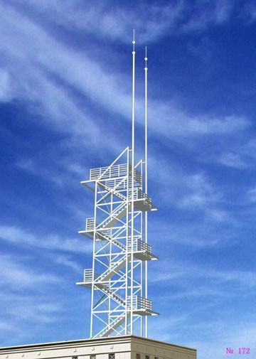 12m Telecommunication Steel Tube Rooftop Cellular Tower