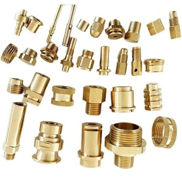 Mechanical HPb63 H68 Copper CNC Brass Parts Adapters Turned Service