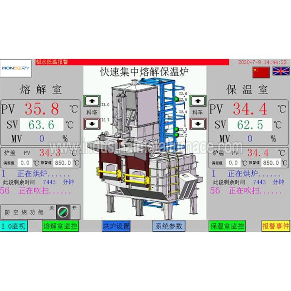 four de fonte en aluminium industriel à gaz de 250kg/H Cntinuous, four de fonte en aluminium de chute