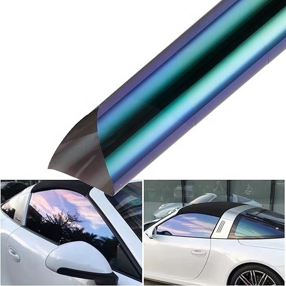 Mingtu Chameleon Heat Insulation Tint Film in Colorful Purple to Blue with IRR 90%