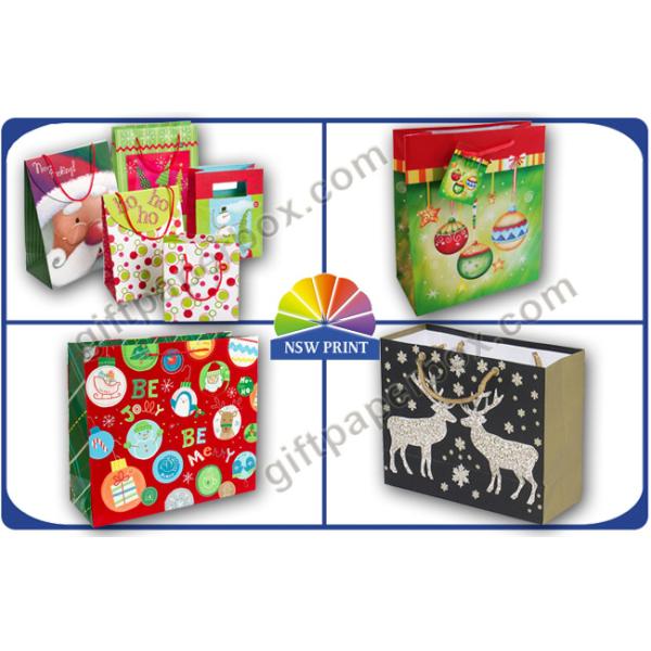Christmas / Birthday / Festival Wrapping Paper Gift Bag with Customized Logo Printing
