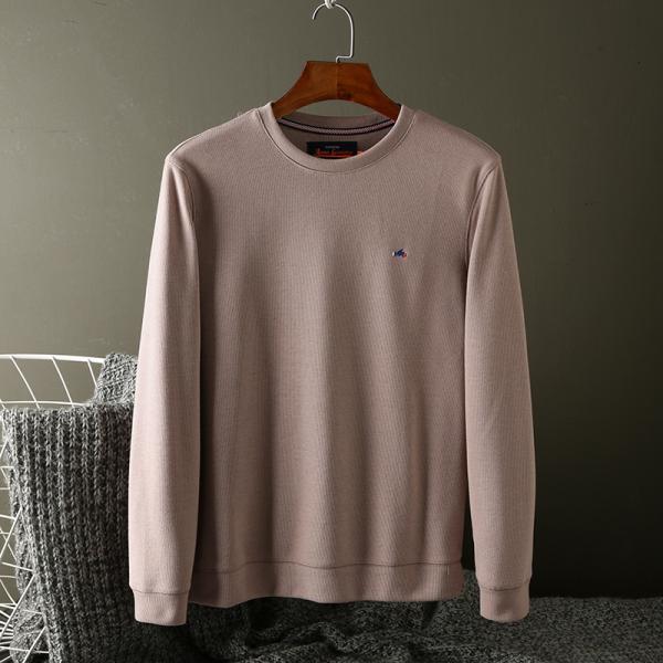O-Neck Embroidered Men's Round Collar Sweater Terry Pullover Unlined and Workmanship