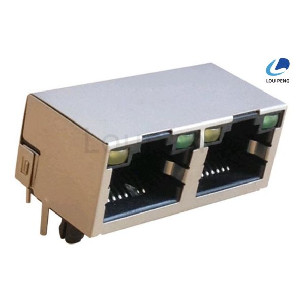 Black RJ45 LAN Connector Current Rating 1.5 AMP Through Hole Surface Mount SMT Mounting Options for Ethernet Connections