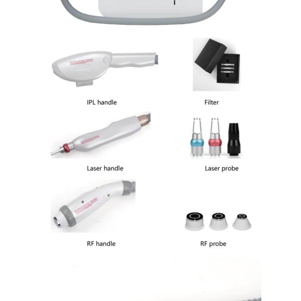 Машина 3 удаления татуировки лазера пикосекунды 1064 Nm в 1 ручке Ipl Rf