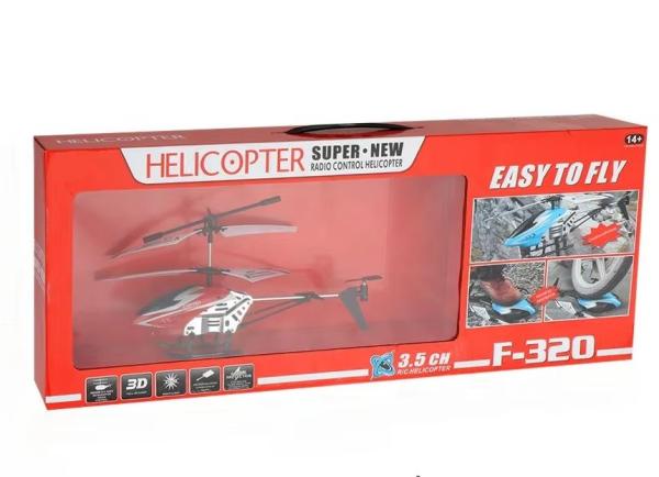 3.5 Canais F320 Virar para a esquerda-direita Helicóptero Avançar-revoltar Voar brinquedo Altura de retenção Helicóptero com carregamentos rápidos