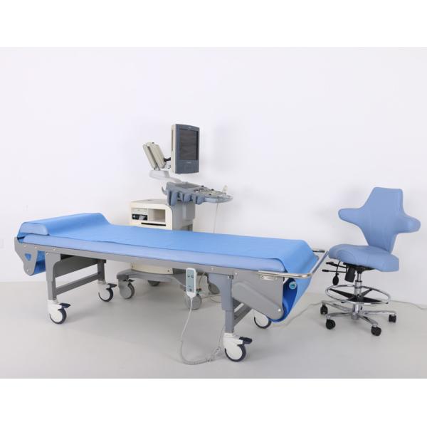 Cama de examen eléctrico de ultrasonido Corrección automática de dirección y función de cambio de papel