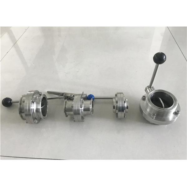 Simple Structure Sanitary Butterfly Valve Quick Install With Manual Handle