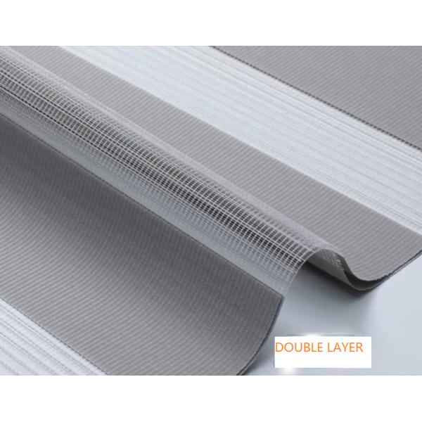 Manual Semi Blind Zebra Fabric Blinds Polyester Material For Office