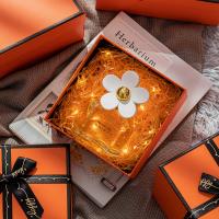 Boîte-cadeau de Noël faits sur commande d'arc de ruban de carton épousant la boîte