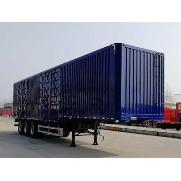 3 Ejes 60 toneladas Remolque de transporte de mercancías Furgoneta seca Box Semi-remolque de cortina lateral
