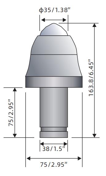 Round Shank Bit For Road header Cutter Head/drum cutter consumption tool