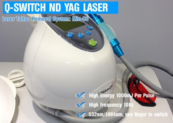 1064nm Yag Laser Tattoo Removal Machine , Q Switch Laser For Face