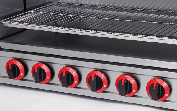 Commercial Kitchen Table Top Infrared Ray Gas Salamander Oven with Stainless Steel Body