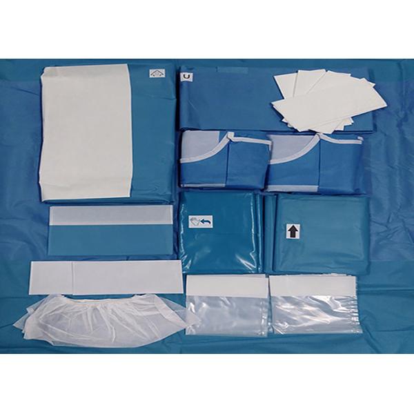 Paquete quirúrgico de encargo disponible paciente del paquete del procedimiento de puente de SMS SPP de la laminación quirúrgica verde estéril quirúrgica del paquete