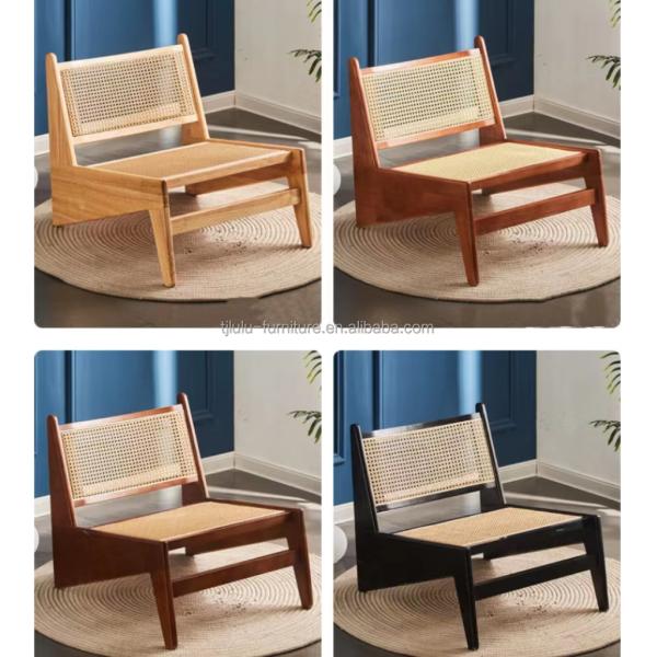 Design Classical Solid wood rattan chair with Lacquered Finish NO Folded modern nordic Lounge chair