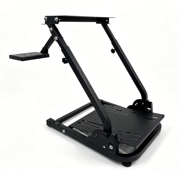Reinforced Adjustable Racing Cockpit Simulator Stand Black Powder Coated