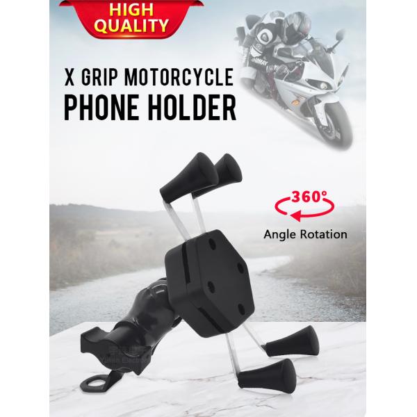 No Charging 3.5-6.5in X Claw Motorcycle Phone Mount RoHS Listed