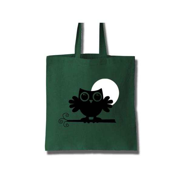 Cotton Tote Bag Women An Owl in the Moonlighteww